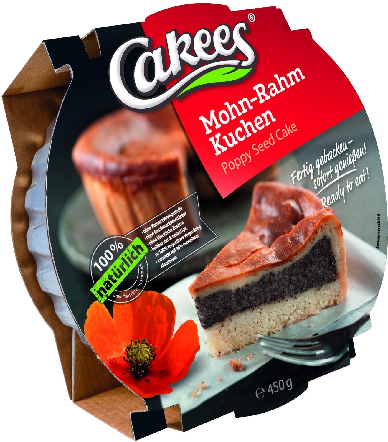 Cakees - Mohnkuchen mit Rahmdecke - 450g