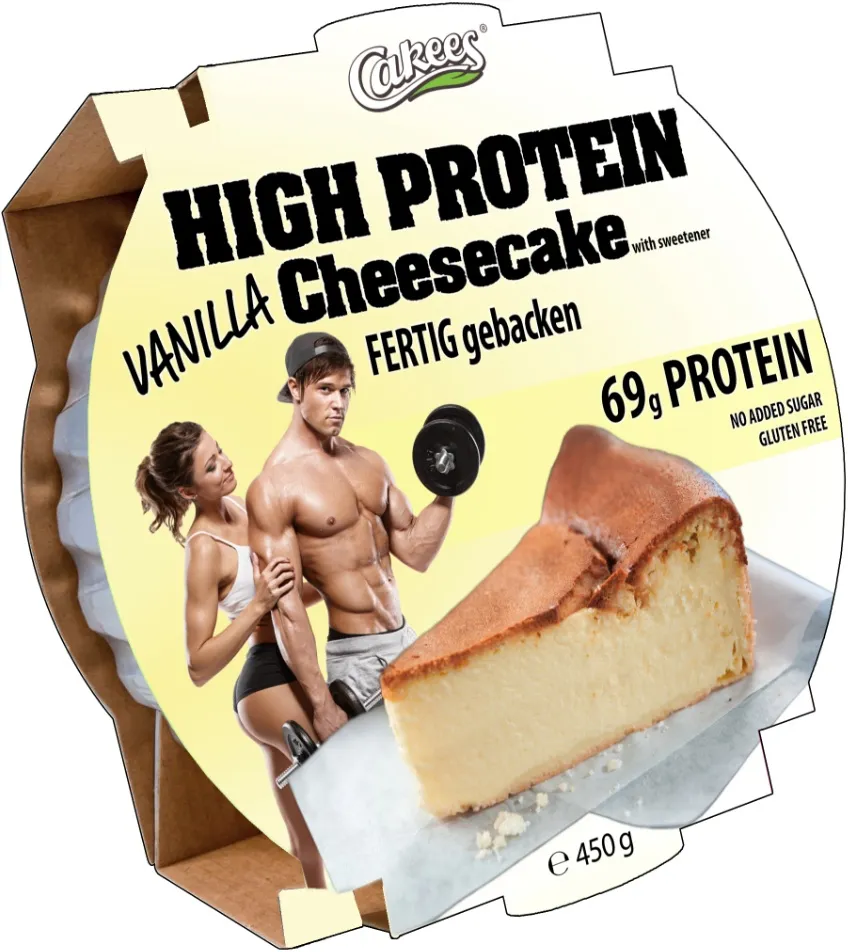 High Protein Quarkkuchen Vanille - 450g - glutenfrei - aromaverpackt