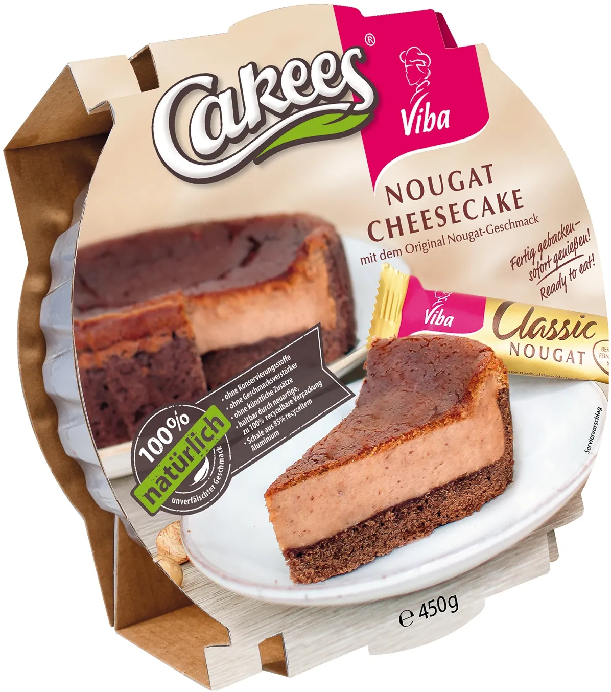 Cakees - Viba Nougat Cheesecake - 450 g - Viba Nougat Cheesecake